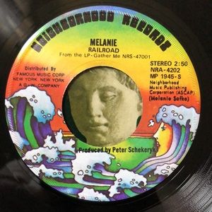 Melanie Ring The Living Bell/Railroad Vinyl 45 Record '72